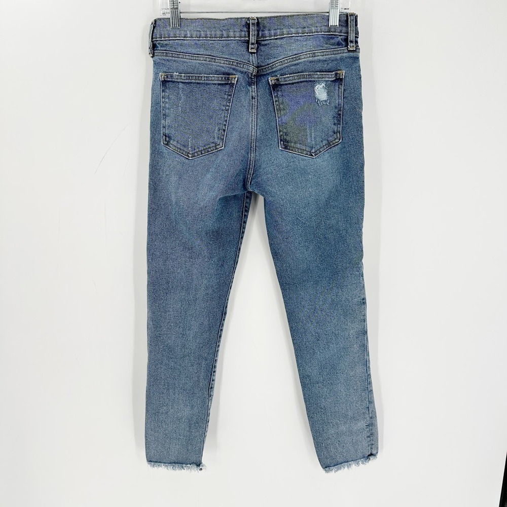 Gap Medium Wash Patchwork Distressed Cotton True … - image 2